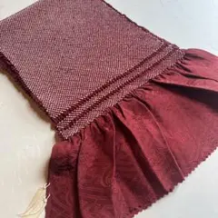 帯揚げ 絞り 鹿の子 深紅 新品未使用