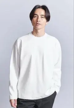 ビューティー＆ユース PLUTINUM ポンチ クルーネック カットソー 白M