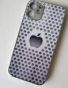 iPhone12mini用ケース ドット柄 Appleロゴデザイン クリアケース