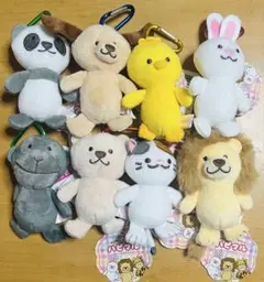 ハピマル　動物アニマル　ぬいぐるみマスコット　8種セット