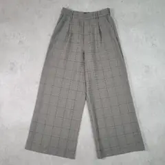 【美品】ROPE PICNIC ロペピクニック チェック柄ワイドパンツ 38