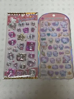 ハローキティ プチウォーターインシール、コットンパフィ