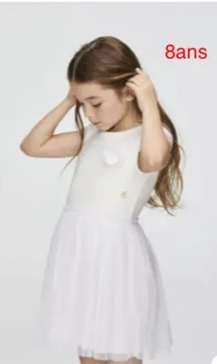 プチバトー　新品タグ付き　コットンリネン　ワンピース　8ans/128cm