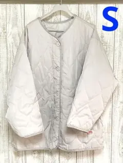 【美品】JaVaジャバ コラボ　ノーカラー オーバーサイズ キルティング コート