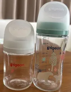 Pigeon ガラス哺乳瓶 160ml & 240ml 2本セット