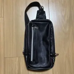 TIDING ドロップ型 ボディバッグ 本革 斜めがけ ワンショルダーバッグ 