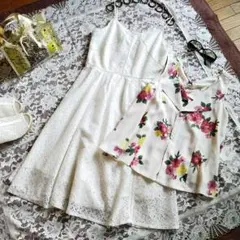 シュープリームララ ラッセルレース キャミワンピース ノースリーブブラウス