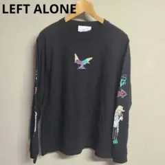 レフトアローン Tシャツ 長袖 ロンT ロゴ イラスト プリントアイスクリーム