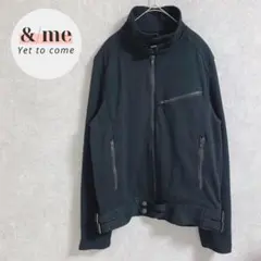 Glenmist ジップアップジャケット　スウェット生地　ライダースジャケット