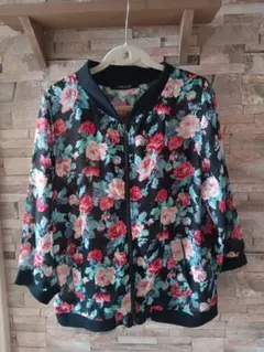 花柄シースルージャンパー