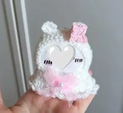 ちいかわ お座りぬいぐるみ ホワイト まる耳 てるてる坊主 裾フリル