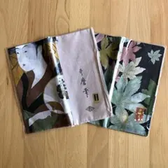 新品 ハンカチ 手拭い 小風呂敷 2枚セット 浮世絵 紅葉 喜多川歌麿 未使用