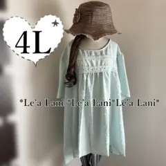 4L*春夏*大人上品ドット模様ブラウスプルオーバー♪大きいサイズ*レディース