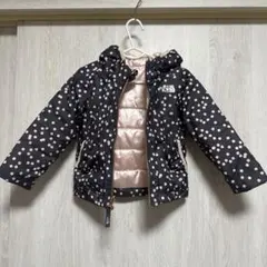 ノースフェイス　ダウン　リバーシブル　ピンク　ブラック　ドット　水玉　2T