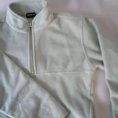 UNIQLO フリースジャケット ハーフジップ 淡いグリーン