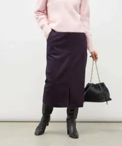 NOLLEY'S / ノーリーズ　ウォッシャブルストレッチスエードタイトスカート