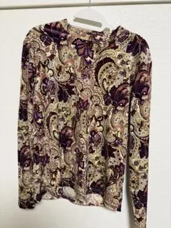 MORGAN ペイズリー柄 長袖Tシャツ - メルカリ