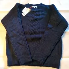 新品タグUNIQLOINESDELAFRESSANGEコラボケーブルニット黒M