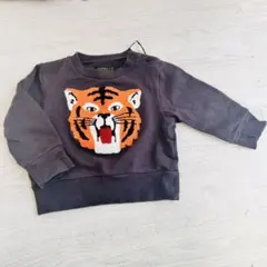 マーキーズ トレーナー 90 虎 タイガー 刺繍 男の子 保育園 薄手 動物