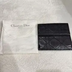【正規品】Christian Dior 三つ折り財布　ブラック