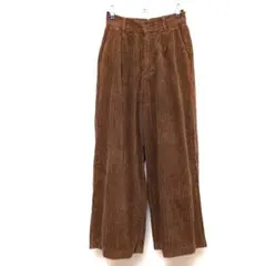アイテムズ アーバンリサーチ ブラウン 極太コーデュロイ ワイドパンツ Ｆ