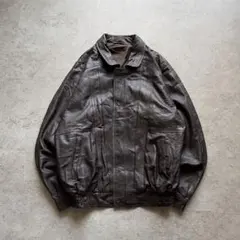 90s vintage　短丈 ブルゾン　本革 羊革　レザージャケット　アメカジ