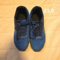 ASICS 青 スニーカー　23.0