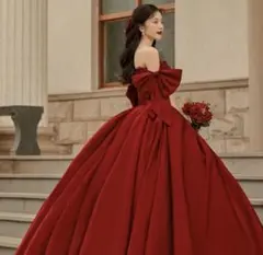 【本日のみ‼️】オフショルダーウェディングドレス カラードレス