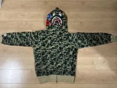 APE ABC CAMO シャークパーカー GREEN XL