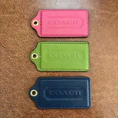 未使用◆COACH◆ラゲージタグ レザーチャーム 3点のサムネイル