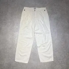 【90s】ユーロ ツータックチノパン W34相当 ホワイト ヴィンテージ