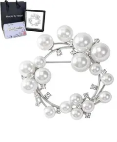 パールブローチ マグネットブローチ 卒業式・入学式・結婚式・成人式