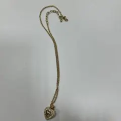 ニナリッチ　ハート型ストーン付きゴールドネックレス