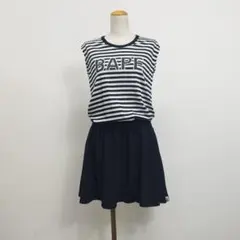 アベイシングエイプ ボーダー 切替 ノースリーブ Tシャツワンピース 裏原 古着のサムネイル