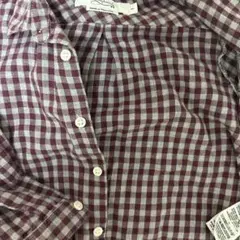 Bonpoint 長袖シャツ サイズ2 パープル・グレー