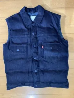 Levi Strauss & Co. ダークデニム ベスト Sサイズ Yahoo!オークション - [Sサイズ] Levis ブラック デニム カットオフベ