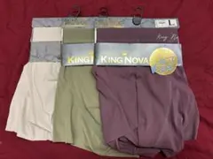 新品✨KING NOVA ボクサーパンツ 3色セット Lサイズ　触り心地抜群