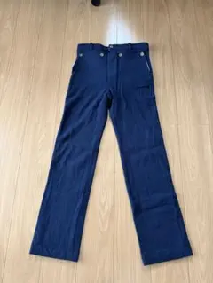 FRANK LEDER フランクリーダー 圧縮ウールパンツ ネイビー ドイツ製のサムネイル