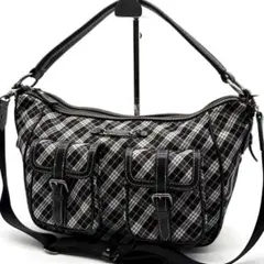 美品✨バーバリーブルーレーベル 2way ショルダーバッグ ノバチェック 黒