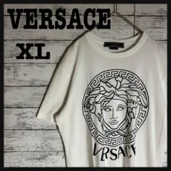 VERSACE ヴェルサーチ メデューサ ロゴTシャツ グレカ XL ビッグロゴのサムネイル
