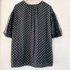コラージュ バルーンスリーブドットブラウスのサムネイル