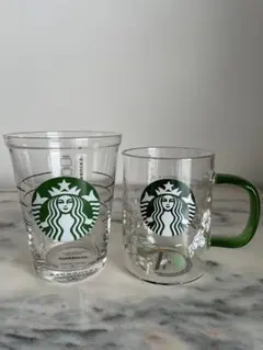 新品未使用　スターバックス　コールドカップグラス2個セット　414ml502ml