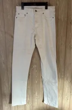 【9678】UNIQLO ホワイト スリムフィット デニムパンツ サイズ28