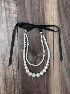 ネックレス　リボン