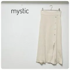 ミスティック　mystic　スナップボタン付きタイトスカート　ライトベージュ　Fのサムネイル