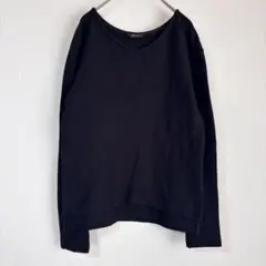 【JOHNBULL】ニットトップス(Ｆ)長袖 ブラック レディース