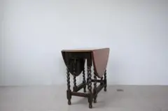 英国アンティーク木製ゲートレッグテーブル/ダイニング机バタフライ(91-164)