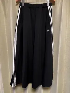 【美品】adidas アディダス ロングスカート ブラック フレア L