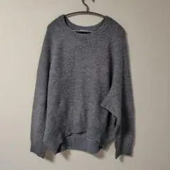 【美品】GU ジーユー　長袖ニット　セーター　XLサイズ グレー