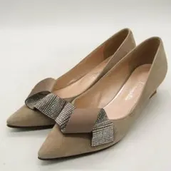 銀座カネマツ パンプス スウェード 23サイズ ブラウン系 Kanematsu